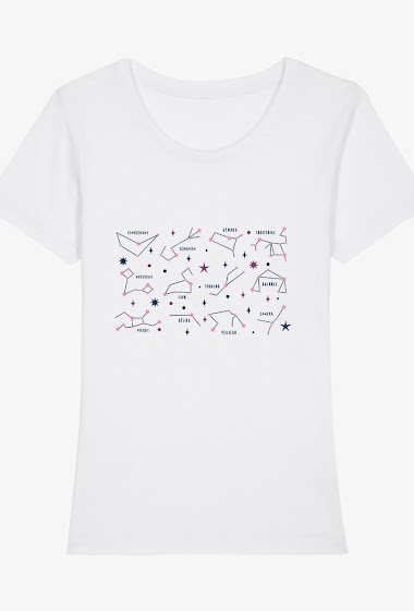 Großhändler Kapsul - T-shirt  adulte Femme  - Constellations