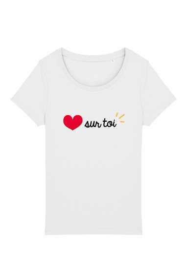 Mayorista Kapsul - T-shirt adulte Femme - Cœur sur toi