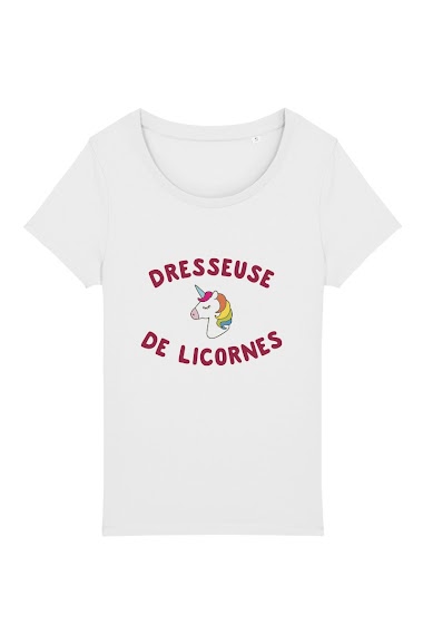 Grossiste Kapsul - T-shirt  adulte femme - Dresseuse de licornes