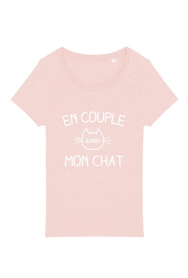 Wholesaler Kapsul - T-shirt  adulte Femme - En couple avec mon chat
