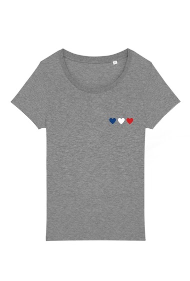 Grossiste Kapsul - T-shirt adulte Femme - France cœur