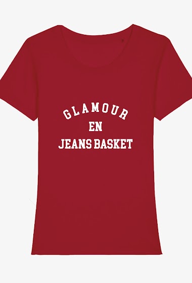 Grossiste Kapsul - T-shirt adulte Femme - Glamour en jeans basket