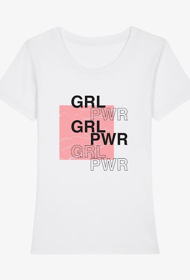 Wholesaler Kapsul - T-shirt  adulte Femme  - Grl pwr