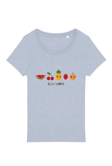 Großhändler Kapsul - T-shirt  adulte Femme - Hello Summer
