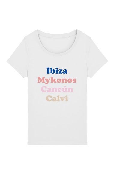 Großhändler Kapsul - T-shirt adulte Femme - Ibiza Mykonos