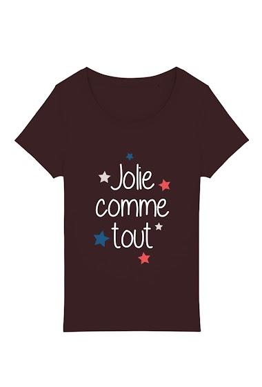 Großhändler Kapsul - T-shirt adulte Femme - Jolie Comme tout
