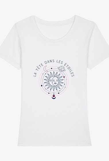 Grossiste Kapsul - T-shirt  adulte Femme  - La tête dans les étoiles