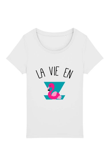Grossiste Kapsul - T-shirt adulte Femme - La vie en rose..