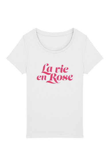Grossiste Kapsul - T-shirt adulte Femme - La vie en rose