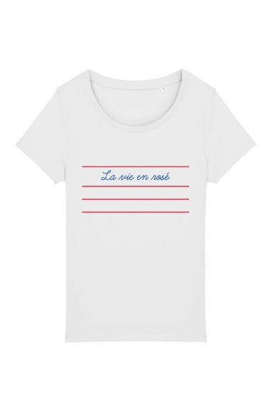 Wholesaler Kapsul - T-shirt adulte Femme - La vie en rosé