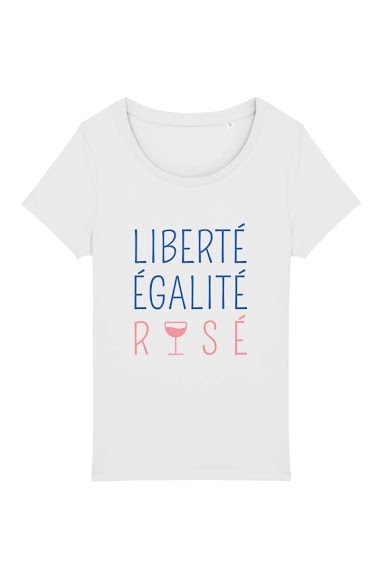 Großhändler Kapsul - T-shirt adulte Femme -  Liberté égalité Rosé