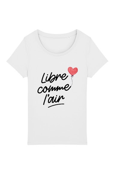 Grossiste Kapsul - T-shirt adulte Femme - Libre comme l'air