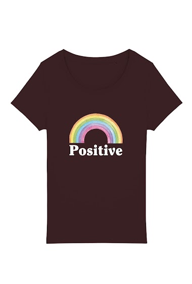 Grossiste Kapsul - T-shirt  adulte Femme - Positive