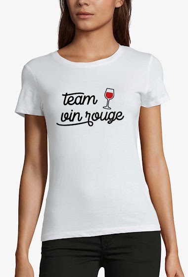 Großhändler Kapsul - T-shirt  adulte Femme -Team vin rouge
