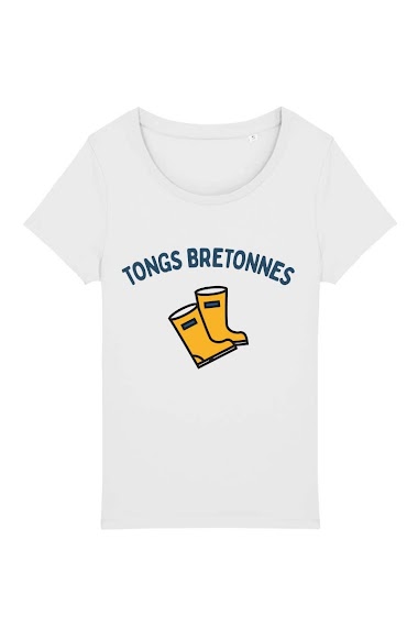 Grossiste Kapsul - T-shirt adulte Femme - Tongs bretonnes