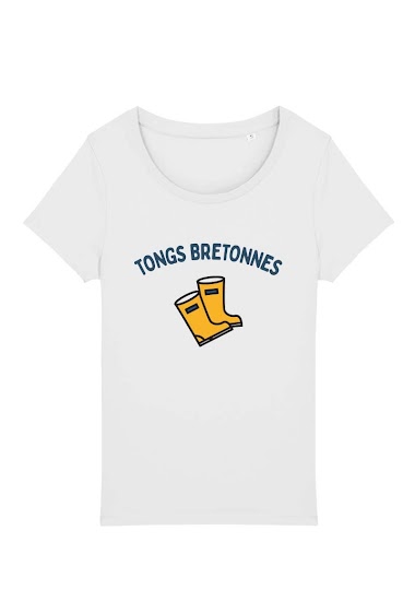 Großhändler Kapsul - T-shirt adulte Femme - tongsbretonnes