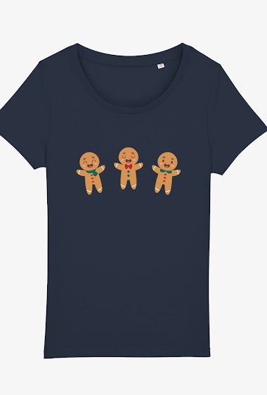 Grossiste Kapsul - T-shirt adulte Femme - Trio pain d'epice
