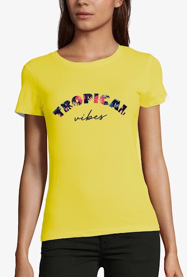 Wholesaler Kapsul - T-shirt  adulte Femme - Tropical vibes
