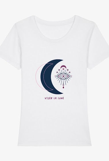Grossiste Kapsul - T-shirt  adulte Femme  - Viser la lune
