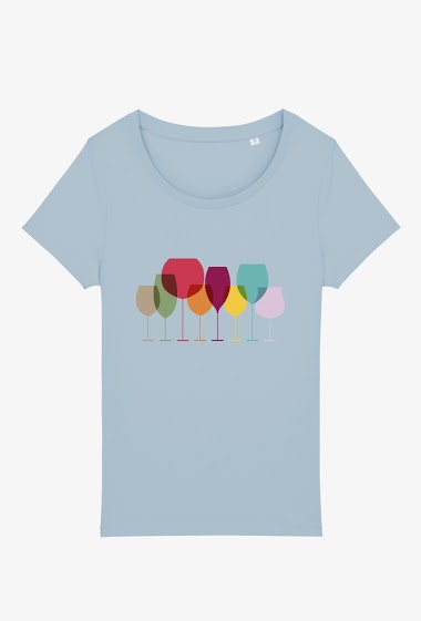 Grossiste Kapsul - T-shirt Adulte - Glass of wine
