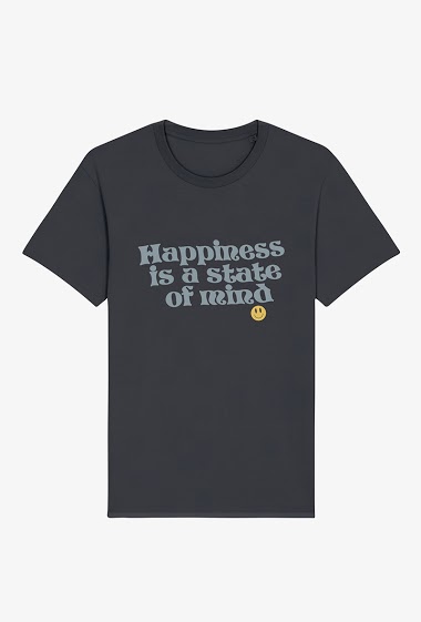 Grossiste Kapsul - T-shirt adulte - Hapiness is a state of mind