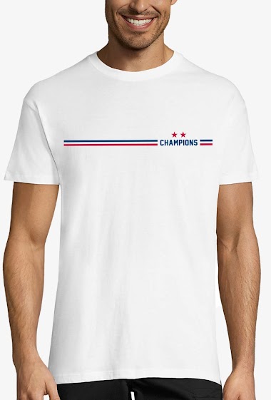 Mayorista Kapsul - T-shirt adulte Homme - Champions tricolore