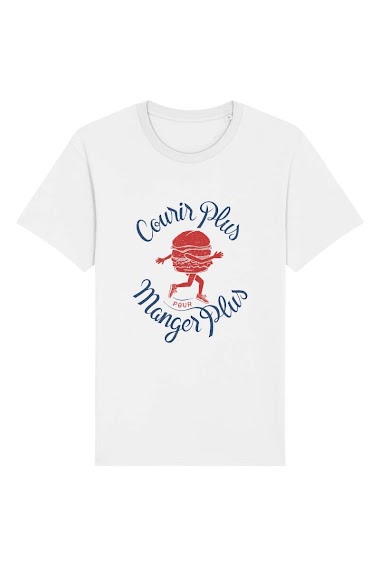 Grossiste Kapsul - T-shirt adulte Homme - Courir plus pour manger plus