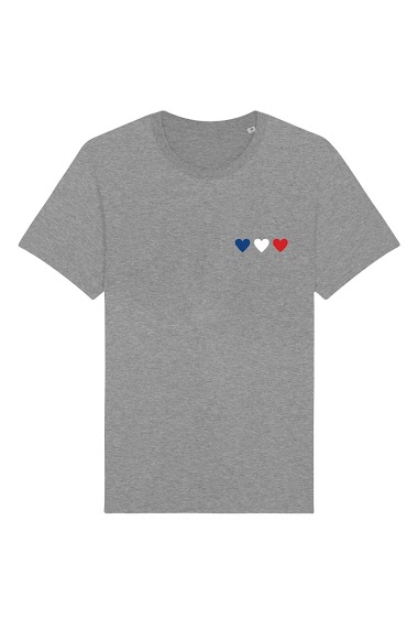 Grossiste Kapsul - T-shirt adulte Homme - France cœur