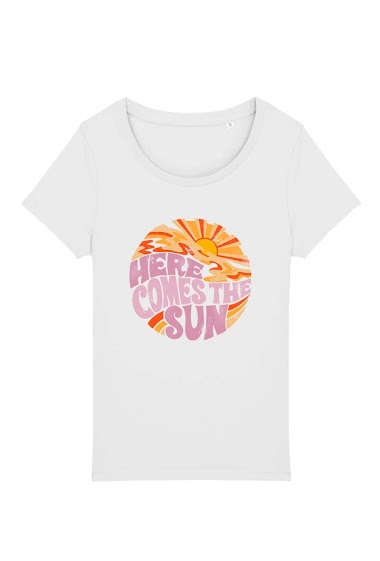 Grossiste Kapsul - T-shirt adulte Femme - Here comes the sun