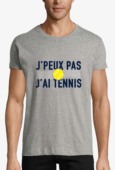 Großhändler Kapsul - T-shirt  adulte Homme - J'peux pas j'ai tennis