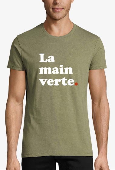 Großhändler Kapsul - T-shirt  adulte Homme - La main verte