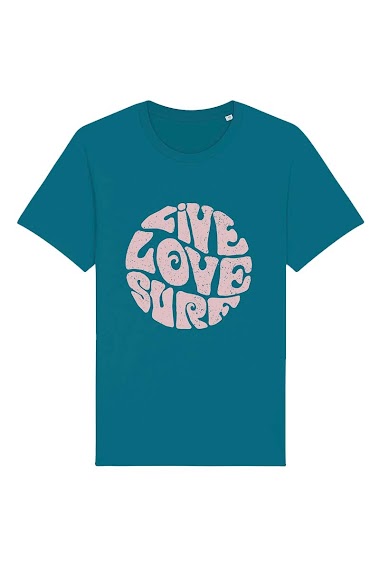 Großhändler Kapsul - T-shirt adulte Homme -Live love surf