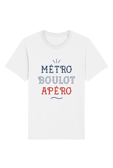 Mayorista Kapsul - T-shirt  adulte Homme -  Metro Boulot Apéro