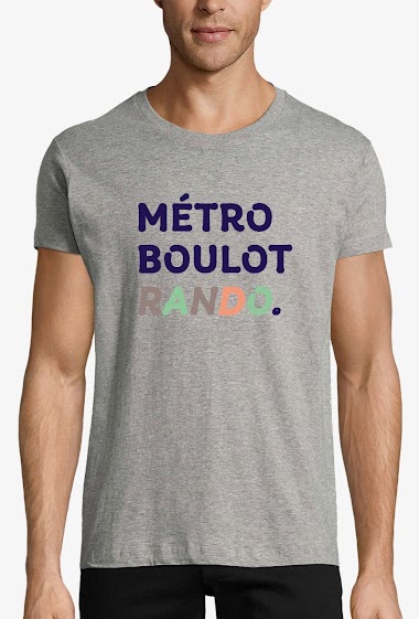 Grossiste Kapsul - T-shirt  adulte Homme - Metro Boulot Rando