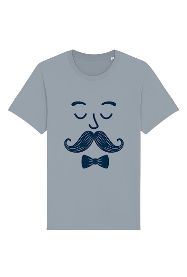 Grossiste Kapsul - T-shirt adulte Homme -  MOUSTACHEHEAD