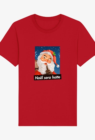 Grossiste Kapsul - T-shirt adulte Homme - Noël sera Hotte