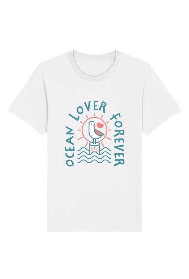 Großhändler Kapsul - T-shirt adulte Homme - Ocean lover forever