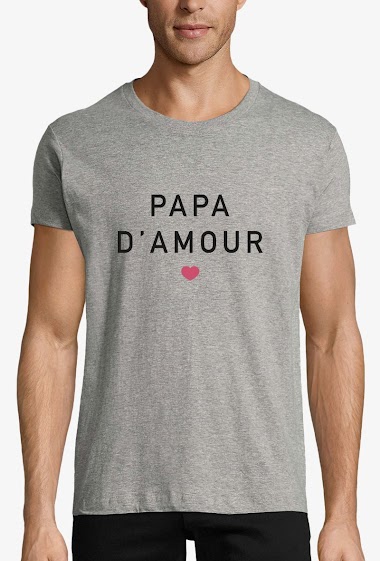 Grossiste Kapsul - T-shirt  adulte Homme - Papa d'amour