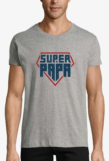 Großhändler Kapsul - T-shirt adulte Homme - Super Papa