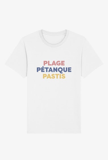 Grossiste Kapsul - T-shirt Adulte - Plage pétanque pastis