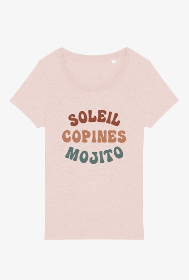 Grossiste Kapsul - T-shirt Adulte - Soleil copines mojito