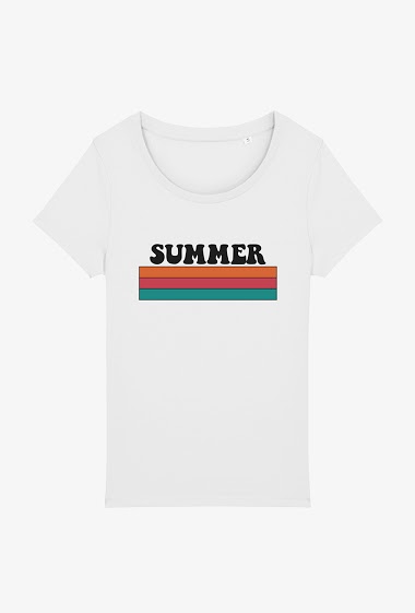 Mayorista Kapsul - T-shirt Adulte - Summer blanc