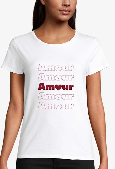 Großhändler Kapsul - T-shirt bio adulte Femme - Amour infini