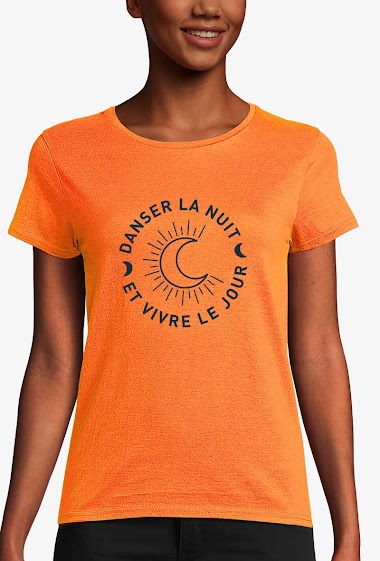 Wholesaler Kapsul - T-shirt bio adulte Femme - Danser la nuit vivre le jour