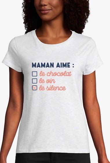 Grossiste Kapsul - T-shirt bio adulte Femme - Maman aime