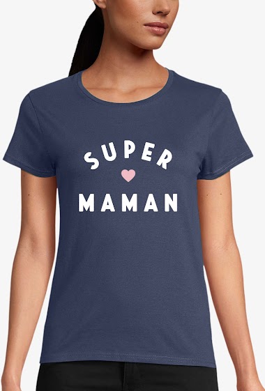 Großhändler Kapsul - T-shirt bio adulte Femme - Super Maman