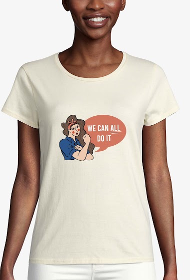 Wholesaler Kapsul - T-shirt bio  adulte Femme - We can all do it