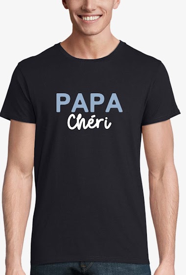 Großhändler Kapsul - T-shirt bio adulte Homme - Papa chéri