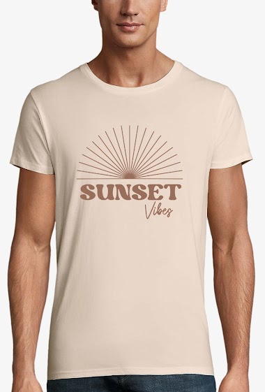 Großhändler Kapsul - T-shirt bio adulte Homme - Sunset vibes