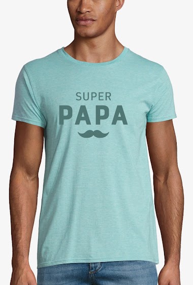 Großhändler Kapsul - T-shirt bio adulte Homme - Super Papa
